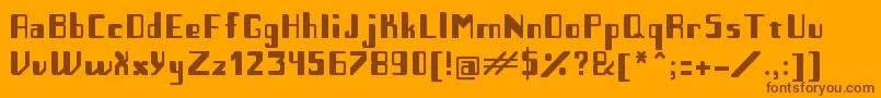 Police Tipografia – polices brunes sur fond orange