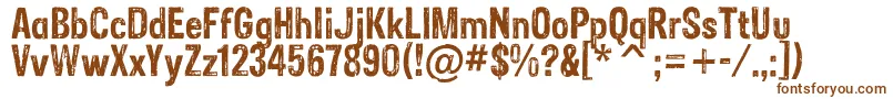 Sansc Font – Brown Fonts on White Background