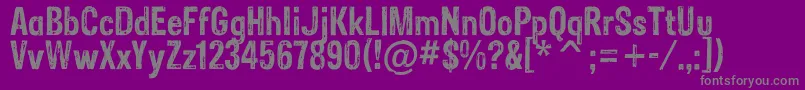 Czcionka Sansc – szare czcionki na fioletowym tle