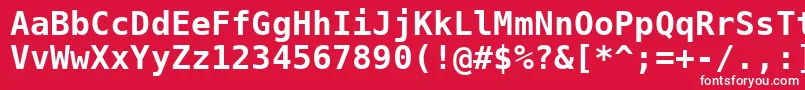 フォントVeramobd – 赤い背景に白い文字