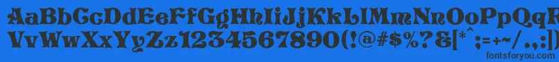 Scaramouch Font – Black Fonts on Blue Background