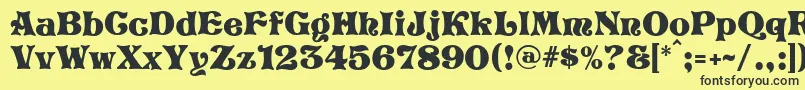 Scaramouch Font – Black Fonts on Yellow Background