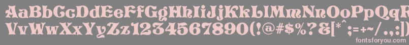 Scaramouch Font – Pink Fonts on Gray Background