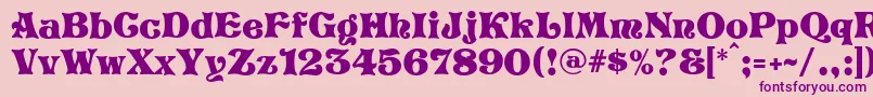 Scaramouch Font – Purple Fonts on Pink Background