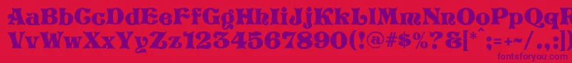 Scaramouch Font – Purple Fonts on Red Background