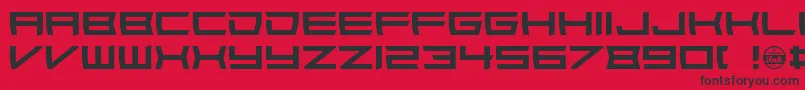 Wondertribute Font – Black Fonts on Red Background