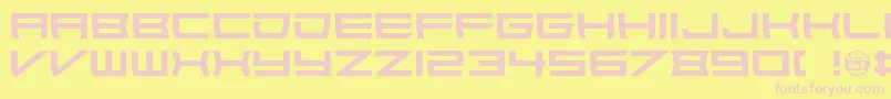 Wondertribute Font – Pink Fonts on Yellow Background