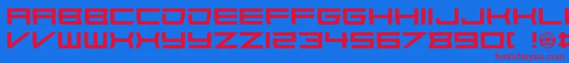 Wondertribute-fontti – punaiset fontit sinisellä taustalla