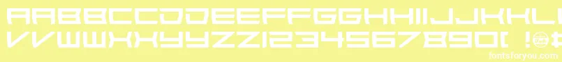 Wondertribute Font – White Fonts on Yellow Background