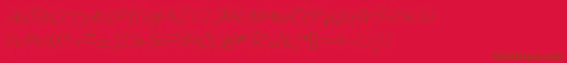 Georgesnotes Font – Brown Fonts on Red Background