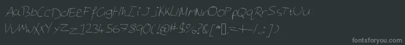 Шрифт Georgesnotes – серые шрифты на чёрном фоне