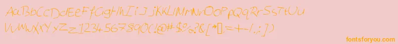 Georgesnotes Font – Orange Fonts on Pink Background