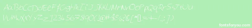 Georgesnotes Font – White Fonts on Green Background