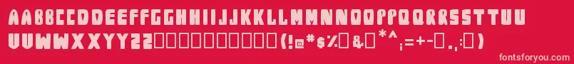 ParrotLeaf Font – Pink Fonts on Red Background