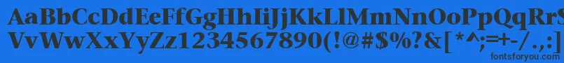 PrudentialheavyRegular Font – Black Fonts on Blue Background