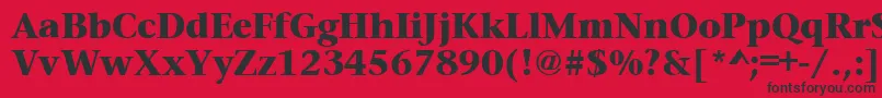 PrudentialheavyRegular Font – Black Fonts on Red Background