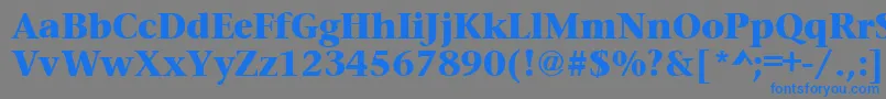 PrudentialheavyRegular Font – Blue Fonts on Gray Background