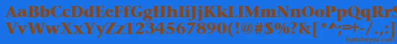 Шрифт PrudentialheavyRegular – коричневые шрифты на синем фоне