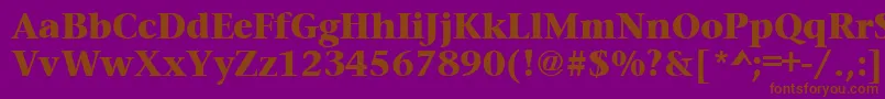 PrudentialheavyRegular Font – Brown Fonts on Purple Background