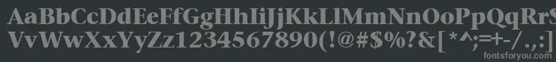 PrudentialheavyRegular Font – Gray Fonts on Black Background
