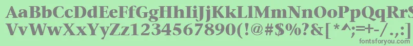Шрифт PrudentialheavyRegular – серые шрифты на зелёном фоне