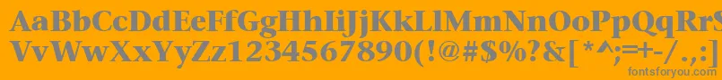 PrudentialheavyRegular Font – Gray Fonts on Orange Background