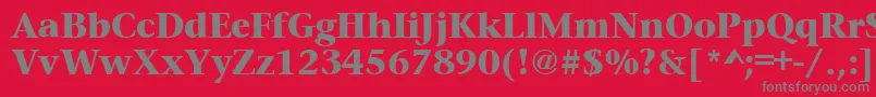 PrudentialheavyRegular Font – Gray Fonts on Red Background