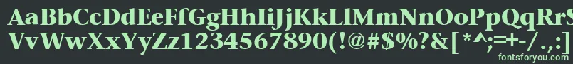 PrudentialheavyRegular Font – Green Fonts on Black Background