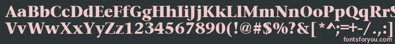 Шрифт PrudentialheavyRegular – розовые шрифты на чёрном фоне