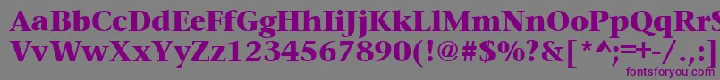 PrudentialheavyRegular Font – Purple Fonts on Gray Background