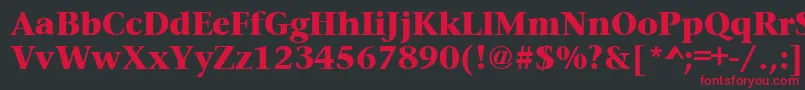 PrudentialheavyRegular Font – Red Fonts on Black Background