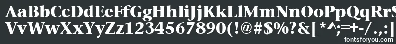 フォントPrudentialheavyRegular – 黒い背景に白い文字