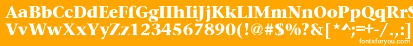 PrudentialheavyRegular Font – White Fonts on Orange Background