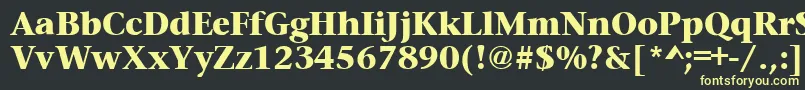 Подробнее о шрифте PrudentialheavyRegular Шрифт PrudentialheavyRegular – жёлтые шрифты на чёрном фоне