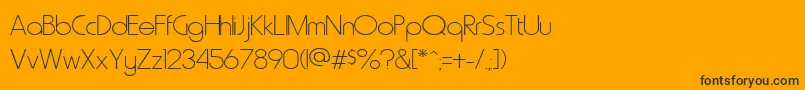 MetroNormal Font – Black Fonts on Orange Background