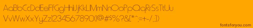 MetroNormal Font – Brown Fonts on Orange Background