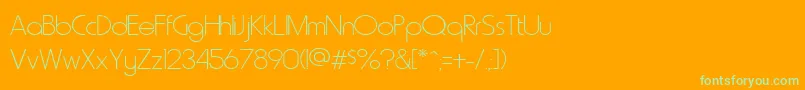 MetroNormal Font – Green Fonts on Orange Background