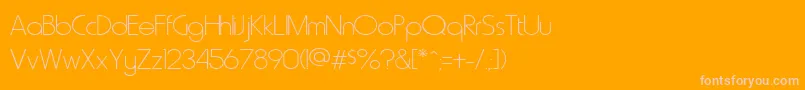 MetroNormal-Schriftart – Rosa Schriften auf orangefarbenem Hintergrund