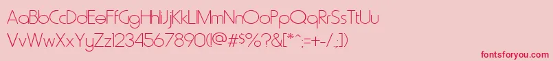 MetroNormal Font – Red Fonts on Pink Background