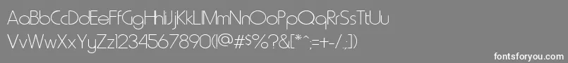 フォントMetroNormal – 灰色の背景に白い文字