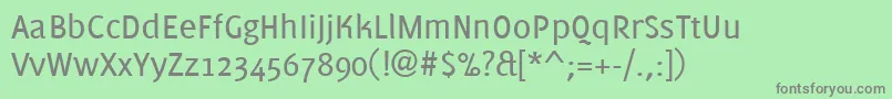 フォントPfmuseRegular – 緑の背景に灰色の文字