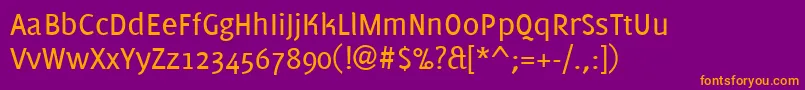 PfmuseRegular Font – Orange Fonts on Purple Background