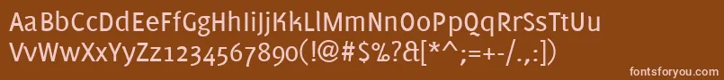 Шрифт PfmuseRegular – розовые шрифты на коричневом фоне