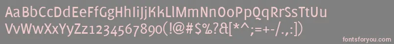 Шрифт PfmuseRegular – розовые шрифты на сером фоне
