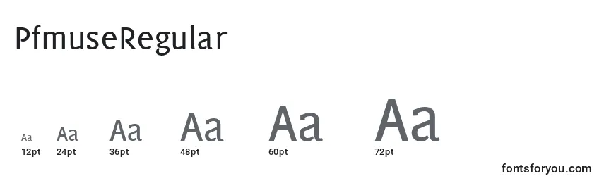 PfmuseRegular Font Sizes