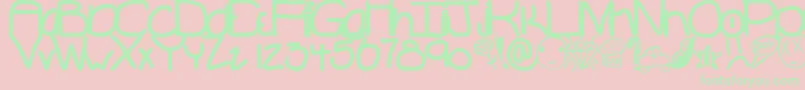 Movingon Font – Green Fonts on Pink Background