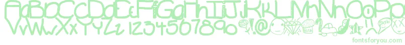 Movingon Font – Green Fonts on White Background