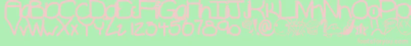 Подробнее о шрифте Movingon Шрифт Movingon – розовые шрифты на зелёном фоне