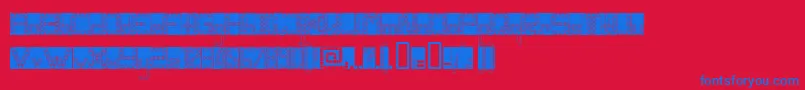 Panghobl Font – Blue Fonts on Red Background