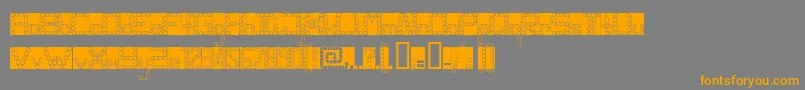 Panghobl Font – Orange Fonts on Gray Background